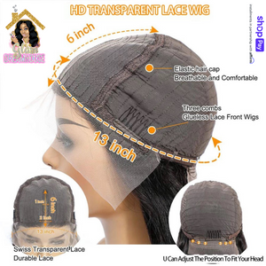 Transparent HD Human Hair Wigs