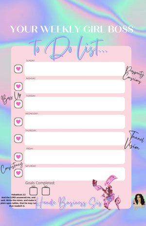 Open image in slideshow, Girl Boss To Printable To Do List
